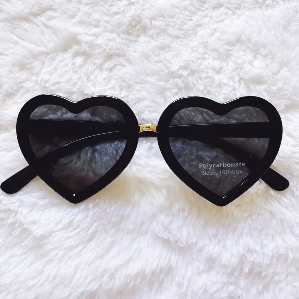 Pixie Black Girl Heart-shape Sunglasses